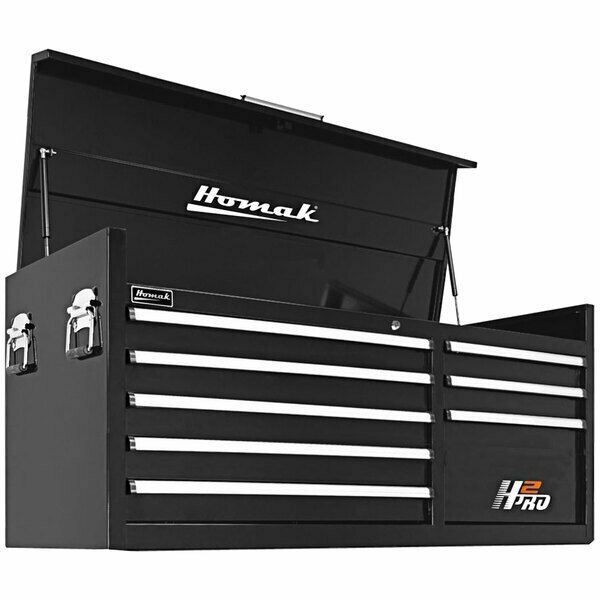 Homak H2Pro 56'' Black 8-Drawer Top Chest BK02056072 571BK02056072